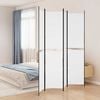 vidaXL 4 paneles feh&eacute;r sz&ouml;vet t&eacute;relv&aacute;laszt&oacute; 200x220 cm