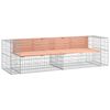vidaXL t&ouml;m&ouml;r dugl&aacute;szfenyő gabion kerti pad 244 x 71 x 65,5 cm
