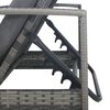 vidaXL szürke polyrattan karfás napozóágy