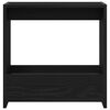 vidaXL Oldal asztal Fekete t&ouml;lgy 50 x 26 x 50 cm Faanyag