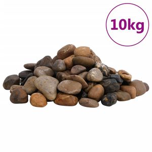 vidaXL vegyes sz&iacute;nű csiszolt kavics 2-5 cm 10 kg