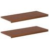 vidaXL Ablakp&aacute;rk&aacute;nyok 2 db S&ouml;t&eacute;t Barna 100 x 40 x 2 cm T&ouml;m&ouml;r T&ouml;lgyfa