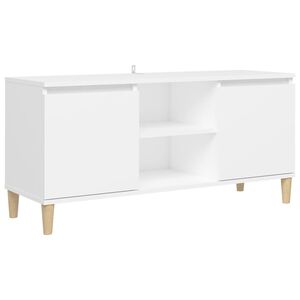 vidaXL feh&eacute;r TV-szekr&eacute;ny t&ouml;m&ouml;r fal&aacute;bakkal 103,5 x 35 x 50 cm