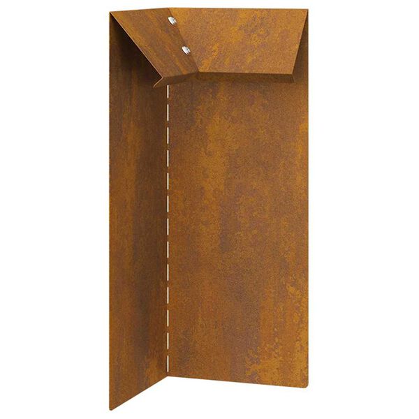 vidaXL Csiga ker&iacute;t&eacute;s Rozsd&aacute;s 10 x 10 x 25 cm Időj&aacute;r&aacute;s&aacute;ll&oacute; ac&eacute;l