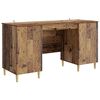 vidaXL Asztal Antik Fa Szerelt Fa 142,5 x 50 x 75 cm