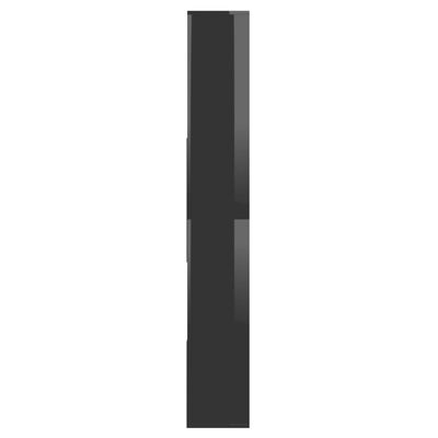 vidaXL magasfényű fekete forgácslap könyvszekrény 67 x 24 x 161 cm