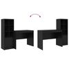 vidaXL Asztal fiókkal 2 pcs Fekete tölgy