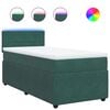 vidaXL sötétzöld bársony rugós ágy matraccal 90x190 cm