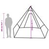 vidaXL 7 személyes zöld vízálló tipi kempingsátor