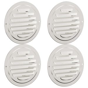 vidaXL Levegő szellőzőfed&eacute;l 4 db Ez&uuml;st 80 mm Rozsdamentes ac&eacute;l