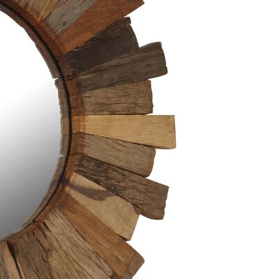 vidaXL tömör újrahasznosított fa keretű falitükör 70 cm