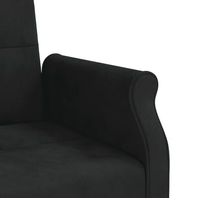 vidaXL fekete bársony kanapéágy párnákkal