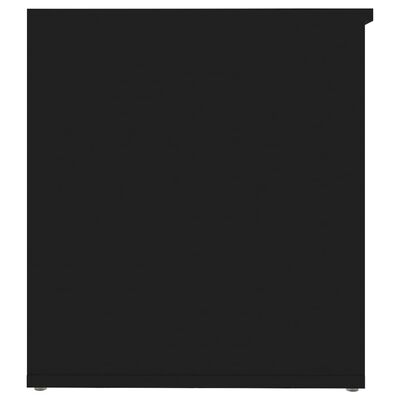 vidaXL fekete szerelt fa tárolóláda 84 x 42 x 46 cm