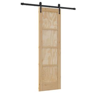vidaXL Cs&uacute;sz&oacute; ajt&oacute; ORKDAL 61 x 198,5 cm T&ouml;m&ouml;r Fenyőfa Term&eacute;szetes