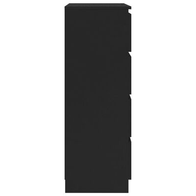 vidaXL fekete szerelt fa tálalószekrény 60 x 35 x 98,5 cm