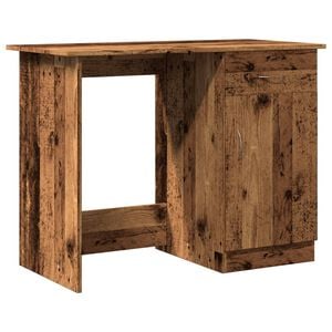 vidaXL antik fa sz&iacute;nű szerelt fa &iacute;r&oacute;asztal 100 x 50 x 76 cm