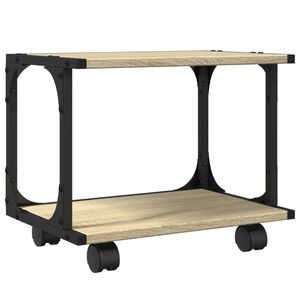 vidaXL 2 szintes sonoma t&ouml;lgy szerelt fa nyomtat&oacute;&aacute;llv&aacute;ny 41x28x33,5 cm