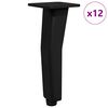 vidaXL &Aacute;ll&oacute; L&aacute;b 12 db Fekete 40 x 40 x 100 mm Vas