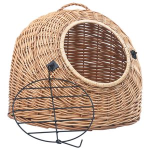 vidaXL term&eacute;szetes fűzfa macskasz&aacute;ll&iacute;t&oacute; kos&aacute;r 60 x 45 x 45 cm