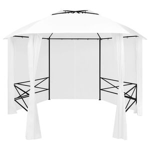 vidaXL feh&eacute;r kerti pavilon f&uuml;gg&ouml;ny&ouml;kkel 360 x 312 x 265 cm 180 g/m&sup2;