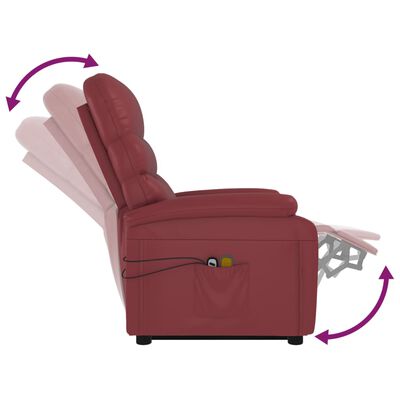 vidaXL bordó műbőr felállást segítő fotel