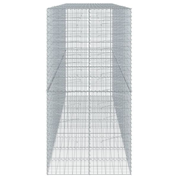 vidaXL horganyzott vas gabion kosár fedéllel 450 x 100 x 200 cm