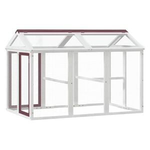 vidaXL mokkabarna t&ouml;m&ouml;r fenyőfa futtat&oacute;ketrec 141 x 94 x 104 cm