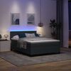 vidaXL LED Box Spring &Aacute;gy S&ouml;t&eacute;tsz&uuml;rke &eacute;s Feh&eacute;r 140 x 190 cm