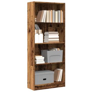 vidaXL antik fa sz&iacute;nű szerelt fa k&ouml;nyvespolc 60 x 24 x 143 cm
