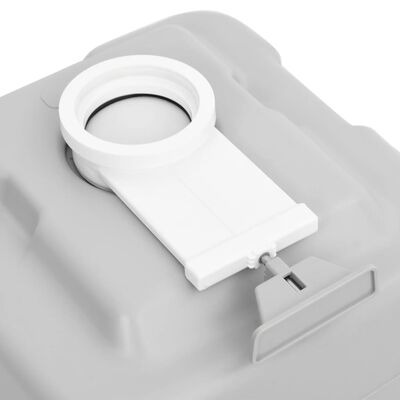 vidaXL szürke és fehér HDPE hordozható kemping WC 20+10 L