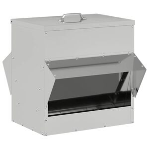 vidaXL Csirke etető Ez&uuml;st 40,5 x 45 x 41 cm Horganyzott ac&eacute;l