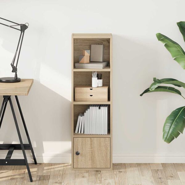 vidaXL sonoma tölgy színű szerelt fa könyvszekrény 31x24x102 cm