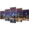 vidaXL V&aacute;szon falik&eacute;p szett sz&iacute;nes new york-i Skyline 200 x 100 cm