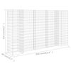 vidaXL H alakú acéldrót virágtartó gabion 260 x 40 x 150 cm