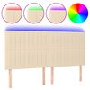 vidaXL kr&eacute;msz&iacute;nű sz&ouml;vet LED-es fejt&aacute;mla 180x5x118/128 cm