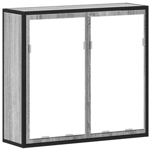 vidaXL sz&uuml;rke sonoma sz&iacute;nű szerelt fa t&uuml;kr&ouml;s szekr&eacute;ny 65x20x60 cm