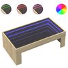 vidaXL sonoma t&ouml;lgy v&eacute;gtelen hat&aacute;s&uacute; LED-es doh&aacute;nyz&oacute;asztal 90x50x30 cm