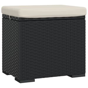 vidaXL fekete polyrattan zs&aacute;moly p&aacute;rn&aacute;val 40 x 30 x 40 cm