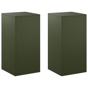 vidaXL N&ouml;v&eacute;ny&aacute;llv&aacute;ny 2 pcs Olajz&ouml;ld 40 x 40 x 80 cm Ac&eacute;l