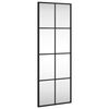 vidaXL fekete t&eacute;glalap alak&uacute; vas fali t&uuml;k&ouml;r 30 x 80 cm