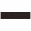 vidaXL s&ouml;t&eacute;tbarna kezelt t&ouml;m&ouml;r asztallap 200x50x(2-4) cm