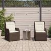 vidaXL Kerti pad párnával 2 pcs Barna Poli rattan