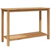 vidaXL Konzolasztal t&aacute;rol&oacute;val Barna 110 x 40 x 75 cm T&ouml;m&ouml;r Teakfa
