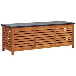 vidaXL t&ouml;m&ouml;r eukaliptuszfa kerti t&aacute;rol&oacute;l&aacute;da 150 x 50 x 55 cm