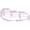 vidaXL Ottomán ágykeret matracokkal Fekete 200x200cm bársony