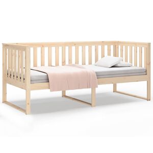 vidaXL t&ouml;m&ouml;r fenyőfa kanap&eacute;&aacute;gy matrac n&eacute;lk&uuml;l 90 x 200 cm