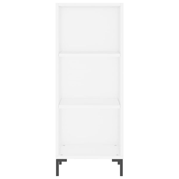 vidaXL feh&eacute;r szerelt fa t&aacute;lal&oacute;asztal 34,5 x 32,5 x 90 cm