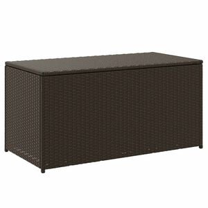 vidaXL barna polyrattan kerti t&aacute;rol&oacute;l&aacute;da 100 x 50 x 50 cm