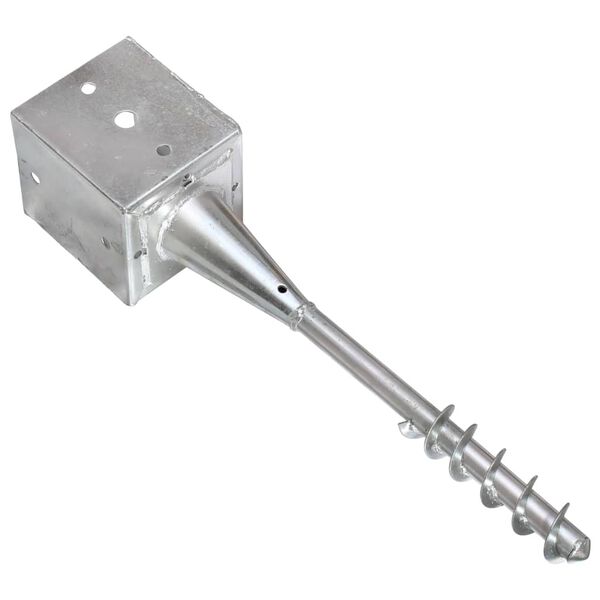 vidaXL 6 db ez&uuml;stsz&iacute;nű horganyzott ac&eacute;l ker&iacute;t&eacute;st&uuml;ske 12 x 12 x 56 cm