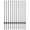 vidaXL Be&aacute;gyazott ker&iacute;t&eacute;soszlop 11 db Sz&uuml;rke 140 cm Porsz&oacute;rt ac&eacute;l